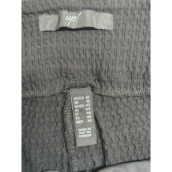Up! Pants Womens 12 Black Slim Ankle Crop Stretch Textured Minimalist Capsule - Picture 4 of 8